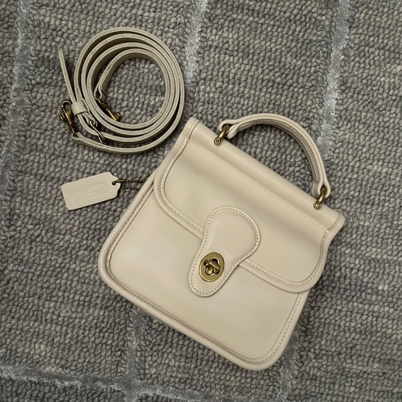 Vintage Coach Winnie Mini Willis Leather Bag 9023 in Bone - Picture 2 of 14